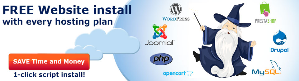 iClickAndHost.com Free Application Installs - WordPress, Joomla, Drupal, PHP, MySQL and more
